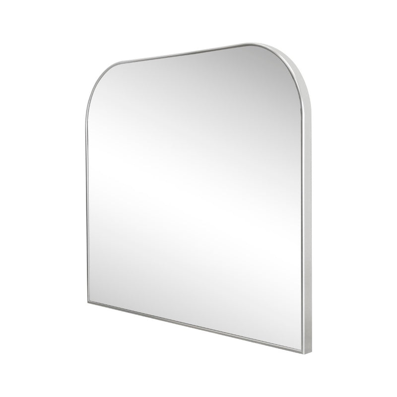 Aveline 38 in. W x 32 in. H Large Top Arched Rectangular Metal Framed Wall Mounted Mirror