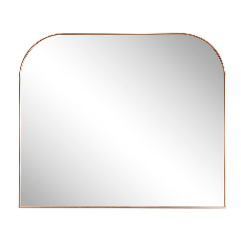 Aveline 38 in. W x 32 in. H Large Top Arched Rectangular Metal Framed Wall Mounted Mirror