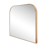 Aveline 38 in. W x 32 in. H Large Top Arched Rectangular Metal Framed Wall Mounted Mirror