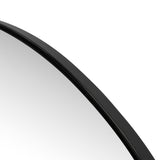 Solstice 42 in. W x 23 in. H Large Half Circle Metal Framed Wall Mounted Mirror
