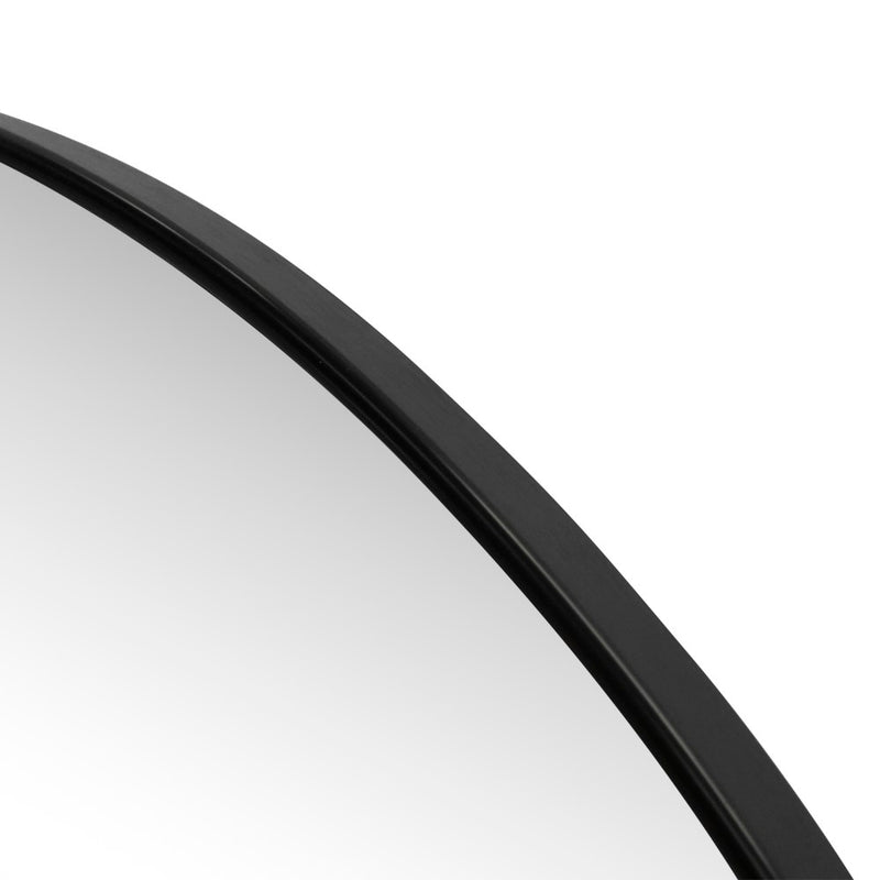 Solstice 42 in. W x 23 in. H Large Half Circle Metal Framed Wall Mounted Mirror