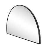 Solstice 42 in. W x 23 in. H Large Half Circle Metal Framed Wall Mounted Mirror