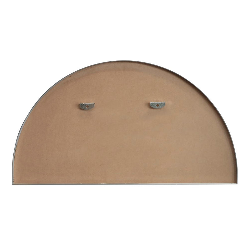 Solstice 42 in. W x 23 in. H Large Half Circle Metal Framed Wall Mounted Mirror