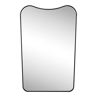 Alfie 24 in. W x 36 in. H Large Irregular Metal Framed Wall Mounted Mirror with Flat Bottom
