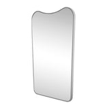 Alfie 24 in. W x 36 in. H Large Irregular Metal Framed Wall Mounted Mirror with Flat Bottom
