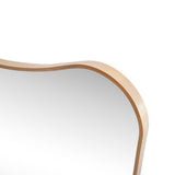 Alfie 24 in. W x 36 in. H Large Irregular Metal Framed Wall Mounted Mirror with Flat Bottom