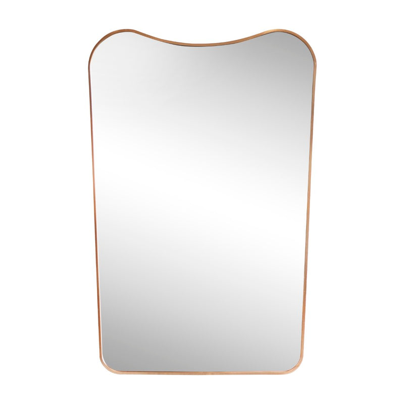 Alfie 24 in. W x 36 in. H Large Irregular Metal Framed Wall Mounted Mirror with Flat Bottom