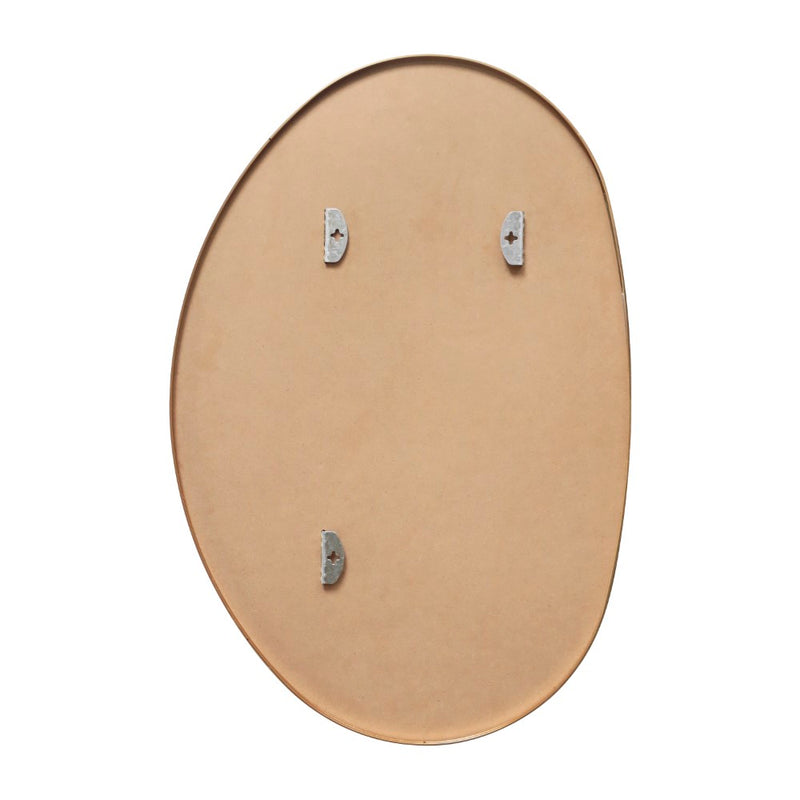 Aurelia 24 in. W x 36 in. H Medium Irregular Oval Metal Framed Wall Mounted Mirror