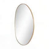 Aurelia 24 in. W x 36 in. H Medium Irregular Oval Metal Framed Wall Mounted Mirror