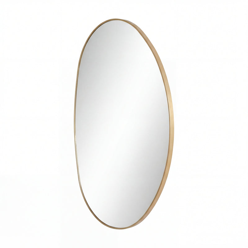 Aurelia 24 in. W x 36 in. H Medium Irregular Oval Metal Framed Wall Mounted Mirror