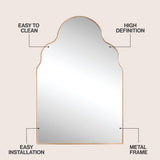 Alora 24 in. W x 36 in. H Medium Top Arch Metal Framed Wall Mounted Mirror