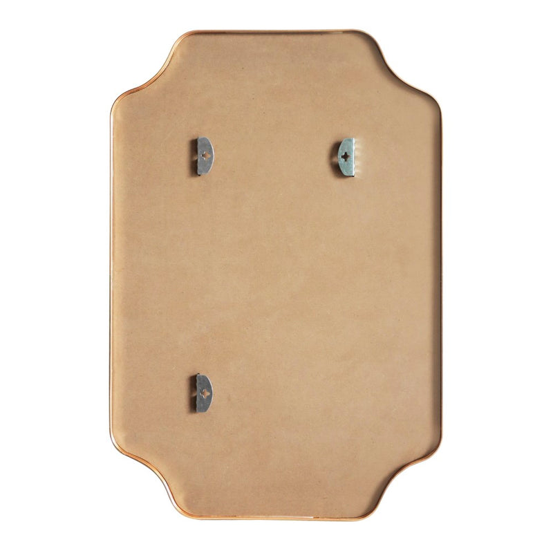 Alora 24 in. W x 36 in. H Medium Scalloped Rectangular Metal Framed Wall Mounted Mirror
