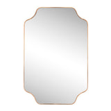 Alora 24 in. W x 36 in. H Medium Scalloped Rectangular Metal Framed Wall Mounted Mirror