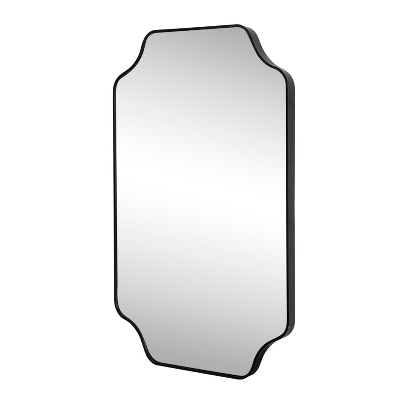 Alora 24 in. W x 36 in. H Medium Scalloped Rectangular Metal Framed Wall Mounted Mirror