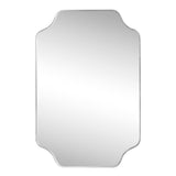 Alora 24 in. W x 36 in. H Medium Scalloped Rectangular Metal Framed Wall Mounted Mirror