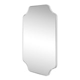 Alora 24 in. W x 36 in. H Medium Scalloped Rectangular Metal Framed Wall Mounted Mirror