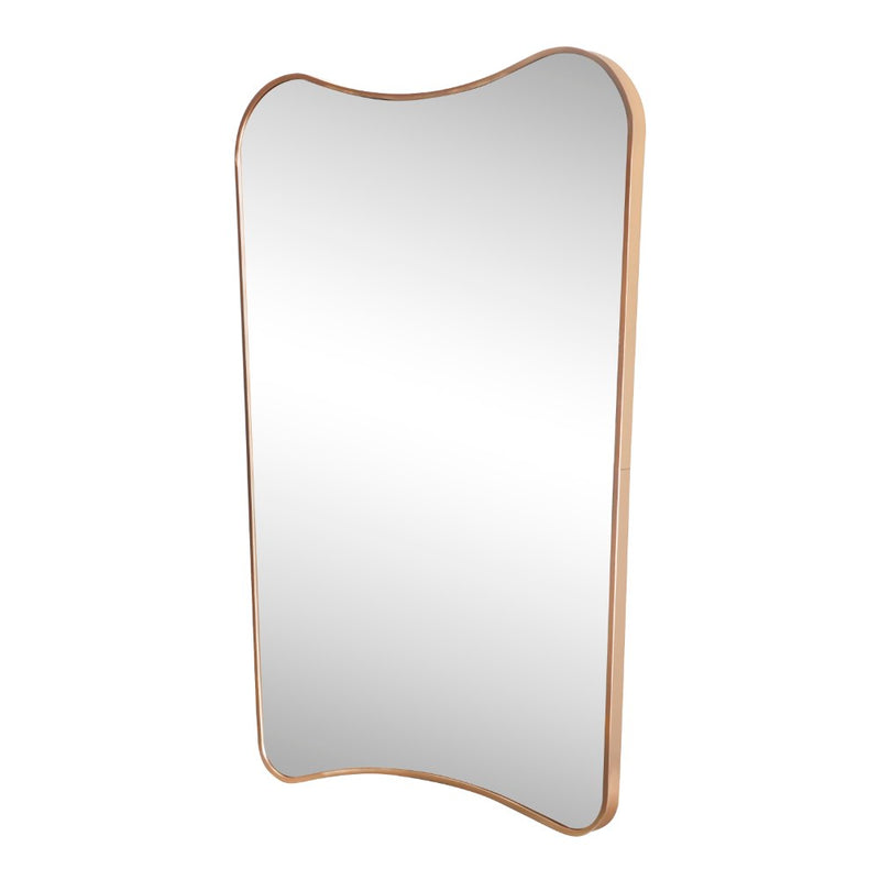Alfie 24 in. W x 36 in. H Large Irregular Metal Framed Wall Mounted Mirror