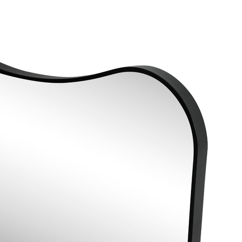 Alfie 24 in. W x 36 in. H Large Irregular Metal Framed Wall Mounted Mirror