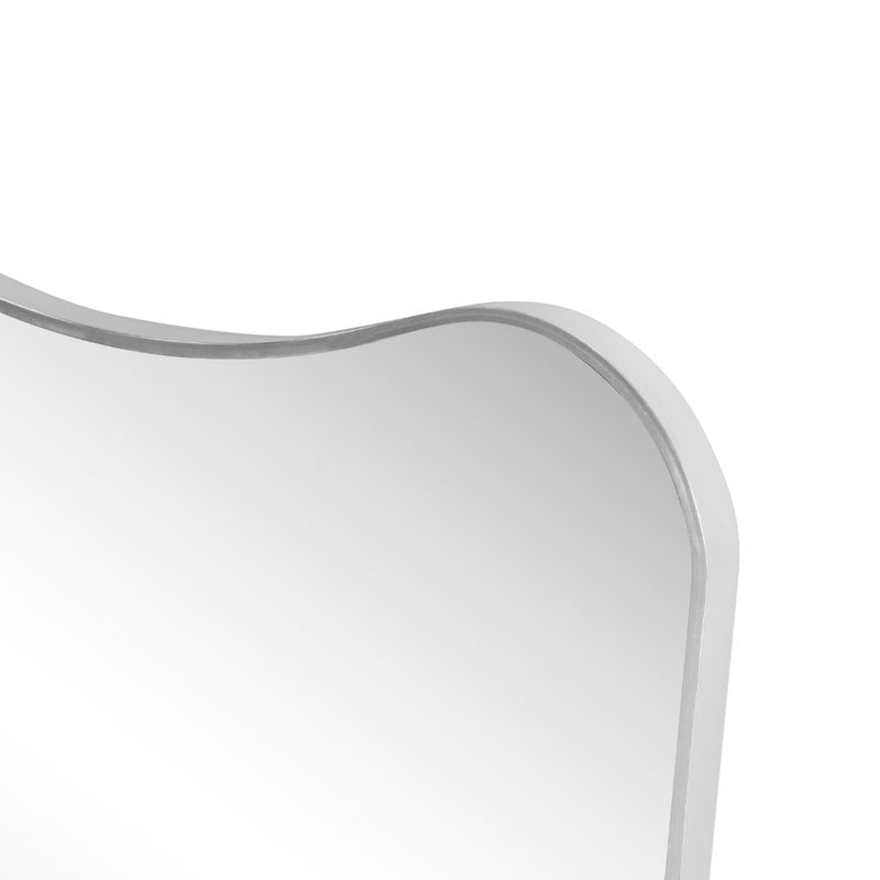 Alfie 24 in. W x 36 in. H Large Irregular Metal Framed Wall Mounted Mirror