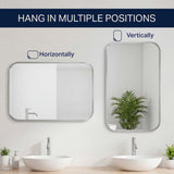 Aleria 24 in. W x 36 in. H Medium Rounded Rectangular Metal Framed Wall Mounted Mirror