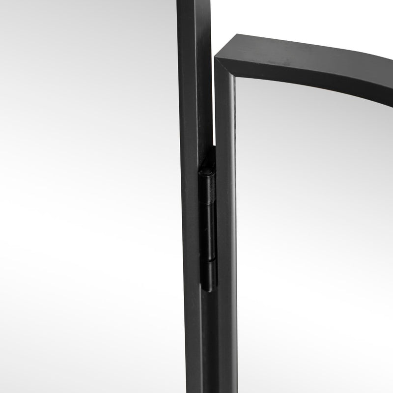 Arjen 3-Way 28 in. W x 28 in. H Medium Arch Trifold Adjustable Aluminum Alloy Framed Vanity Mirror for Tabletop and Wall Mount