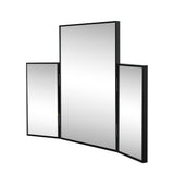 Orthos 3-Way 30 in. W x 20 in. H Medium Rectangular Trifold Adjustable Aluminum Alloy Framed Vanity Mirror for Tabletop and Wall Mount