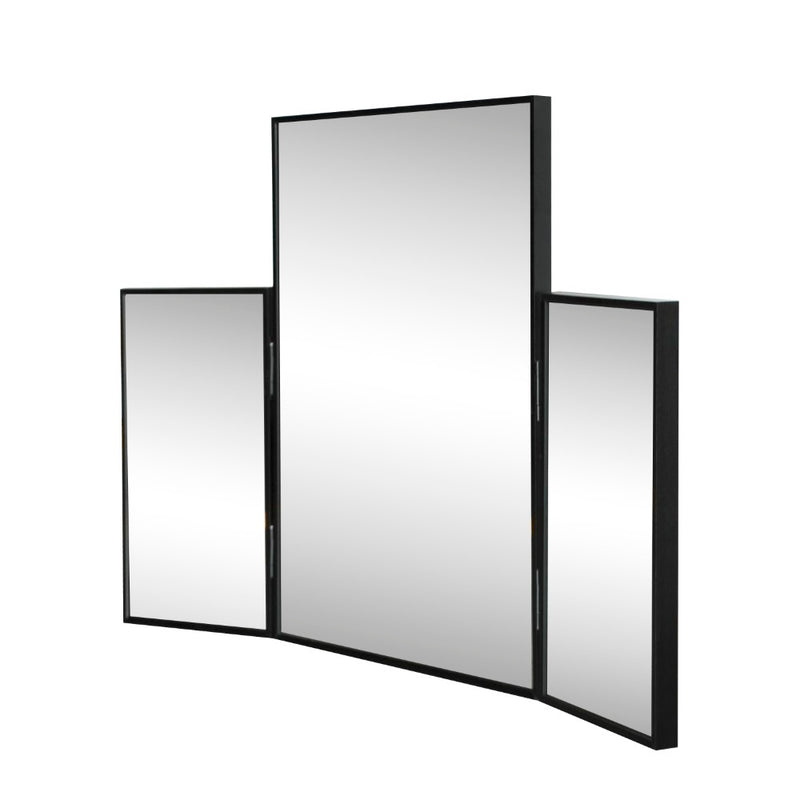 Orthos 3-Way 30 in. W x 20 in. H Medium Rectangular Trifold Adjustable Aluminum Alloy Framed Vanity Mirror for Tabletop and Wall Mount