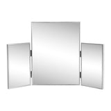 Orthos 3-Way 30 in. W x 20 in. H Medium Rectangular Trifold Adjustable Aluminum Alloy Framed Vanity Mirror for Tabletop and Wall Mount