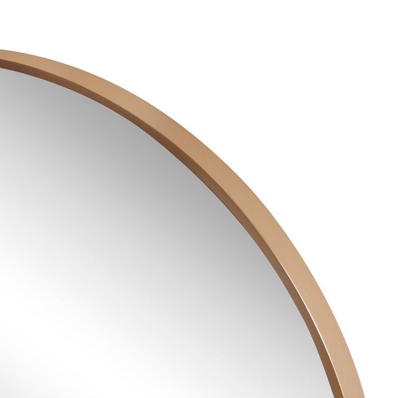 Eclipse Circle Aluminum Alloy Framed Wall Mounted Mirror