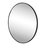 Eclipse Circle Aluminum Alloy Framed Wall Mounted Mirror