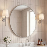 Eclipse Circle Aluminum Alloy Framed Wall Mounted Mirror