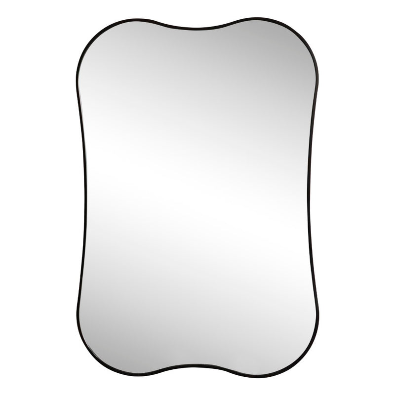 Calico 24 in. W x 36 in. H Medium Irregular Scallop Aluminum Alloy Framed Wall Mounted Mirror