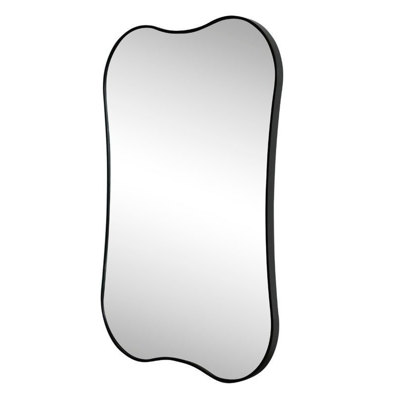Calico 24 in. W x 36 in. H Medium Irregular Scallop Aluminum Alloy Framed Wall Mounted Mirror