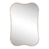 Calico 24 in. W x 36 in. H Medium Irregular Scallop Aluminum Alloy Framed Wall Mounted Mirror