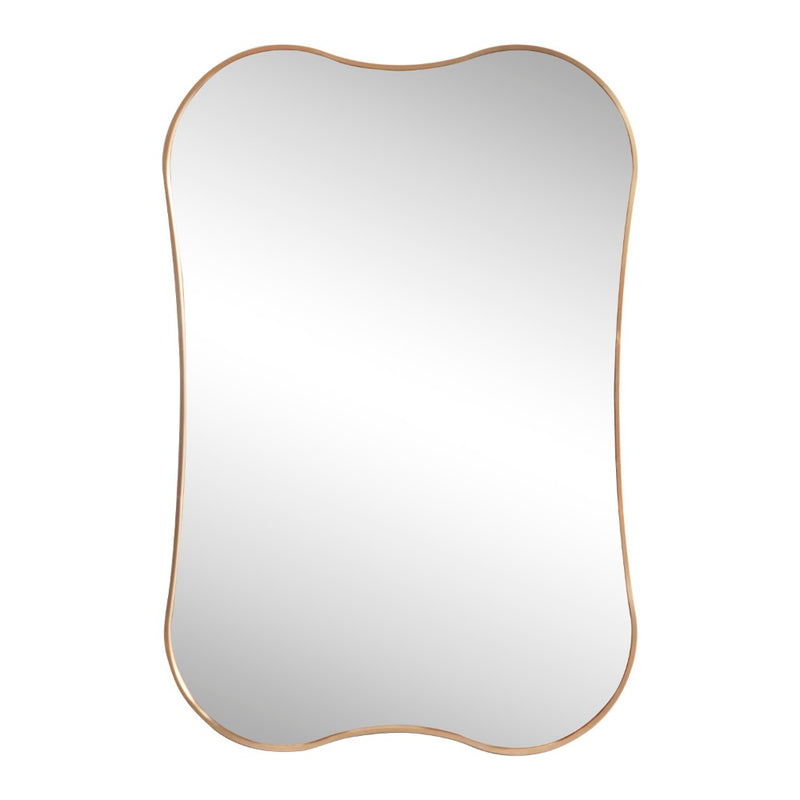 Calico 24 in. W x 36 in. H Medium Irregular Scallop Aluminum Alloy Framed Wall Mounted Mirror