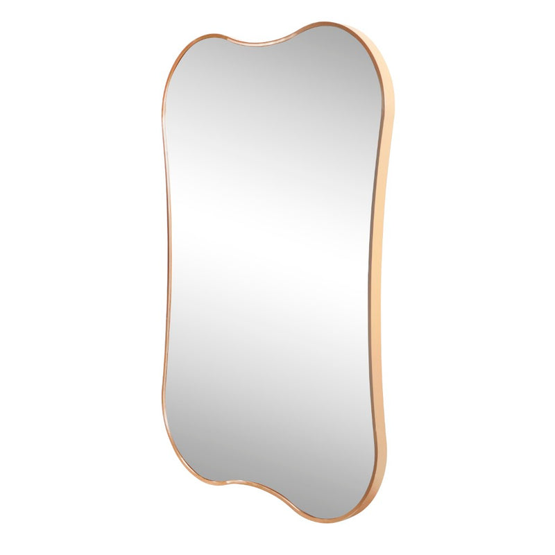 Calico 24 in. W x 36 in. H Medium Irregular Scallop Aluminum Alloy Framed Wall Mounted Mirror
