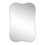 Calico 24 in. W x 36 in. H Medium Irregular Scallop Aluminum Alloy Framed Wall Mounted Mirror