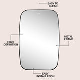 Cassian 24 in. W x 36 in. H Medium Capsule Oblong Oval Aluminum Alloy Framed Wall Mounted Mirror