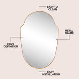 Guardian 24 in. W x 36 in. H Medium Shield Aluminum Alloy Framed Wall Mounted Mirror