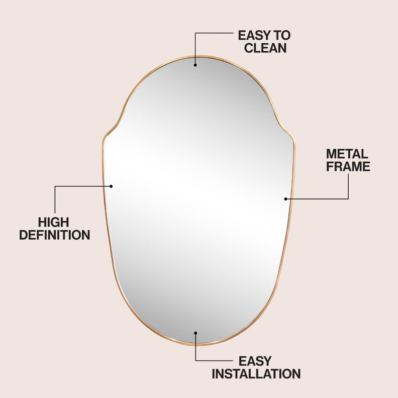 Guardian 24 in. W x 36 in. H Medium Shield Aluminum Alloy Framed Wall Mounted Mirror