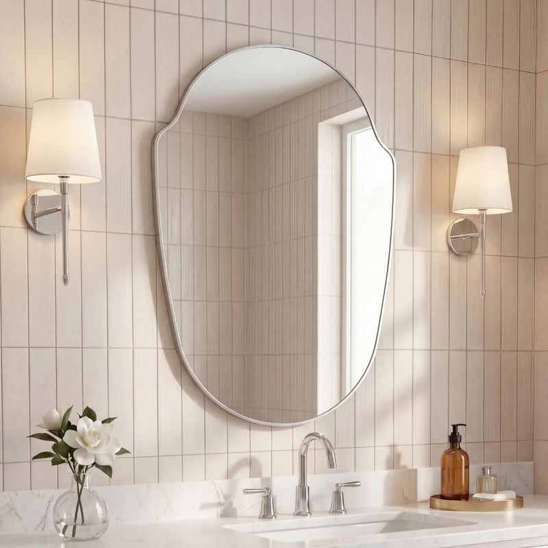 Guardian 24 in. W x 36 in. H Medium Shield Aluminum Alloy Framed Wall Mounted Mirror
