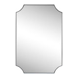 Helga 24 in. W x 36 in. H Medium Rectangular Scallop Beveled Corner Aluminum Alloy Framed Wall Mounted Mirror