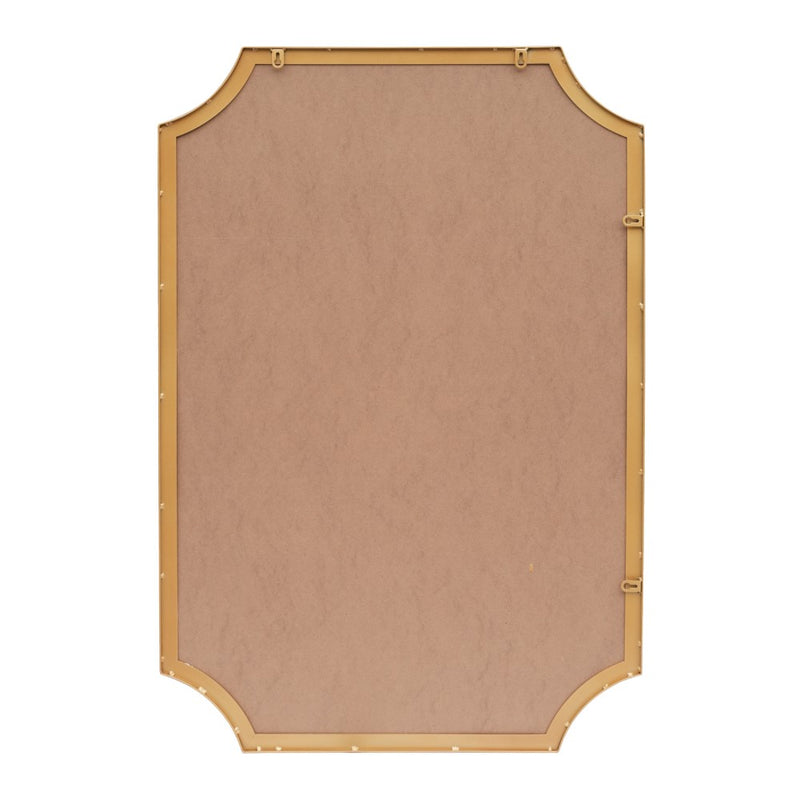 Helga 24 in. W x 36 in. H Medium Rectangular Scallop Beveled Corner Aluminum Alloy Framed Wall Mounted Mirror