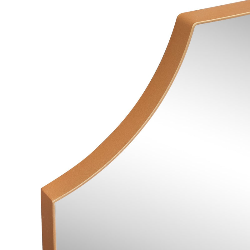 Helga 24 in. W x 36 in. H Medium Rectangular Scallop Beveled Corner Aluminum Alloy Framed Wall Mounted Mirror