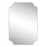 Helga 24 in. W x 36 in. H Medium Rectangular Scallop Beveled Corner Aluminum Alloy Framed Wall Mounted Mirror