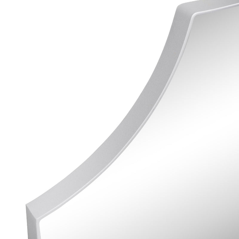 Helga 24 in. W x 36 in. H Medium Rectangular Scallop Beveled Corner Aluminum Alloy Framed Wall Mounted Mirror