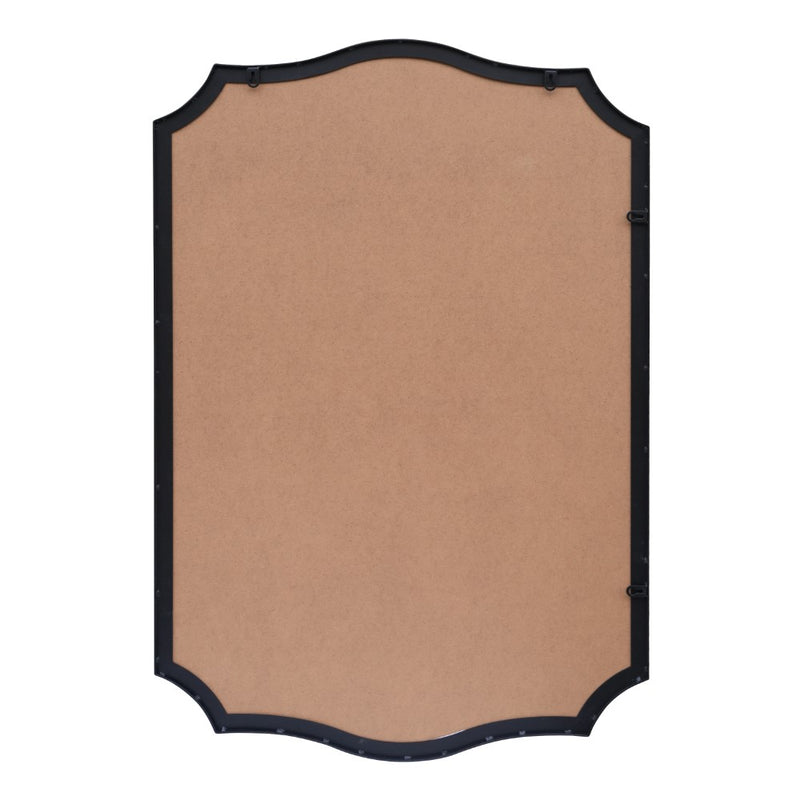 Hedge 24 in. W x 36 in. H Medium Crested Scallop Aluminum Alloy Framed Wall Mounted Mirror