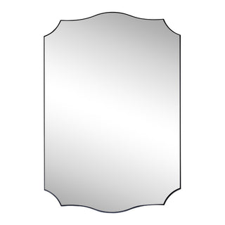 Hedge 24 in. W x 36 in. H Medium Crested Scallop Aluminum Alloy Framed Wall Mounted Mirror