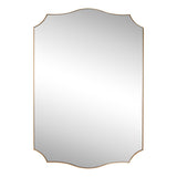 Hedge 24 in. W x 36 in. H Medium Crested Scallop Aluminum Alloy Framed Wall Mounted Mirror