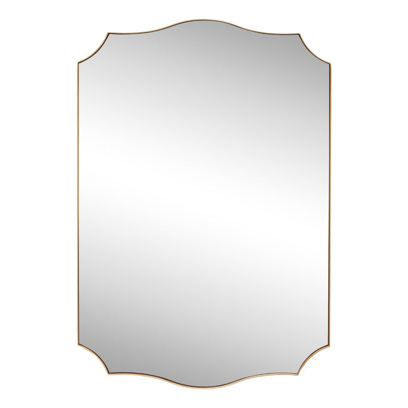 Hedge 24 in. W x 36 in. H Medium Crested Scallop Aluminum Alloy Framed Wall Mounted Mirror